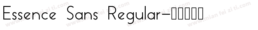Essence Sans Regular字体转换